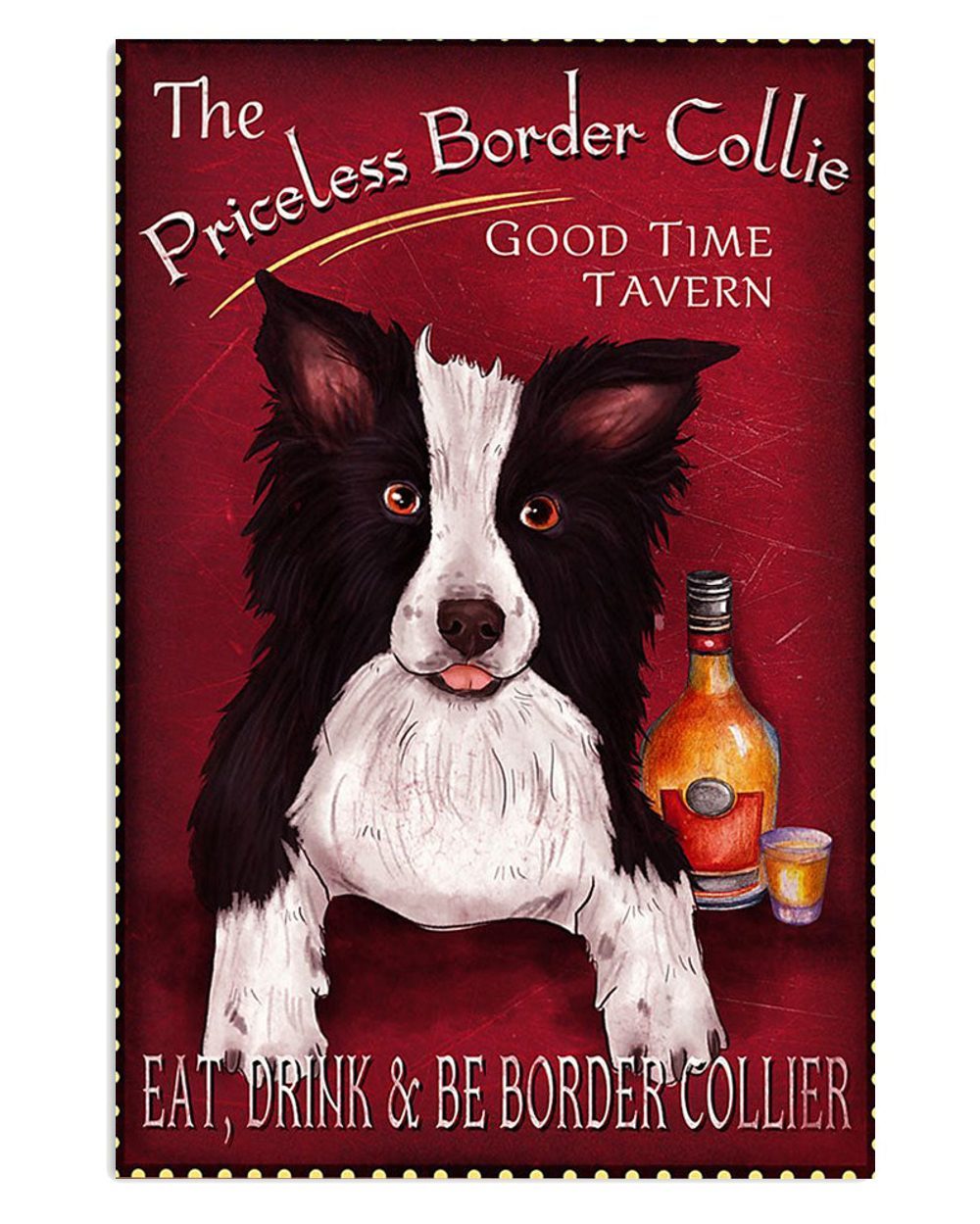 Cute Border Collie Dog Priceless Border Collie Poster