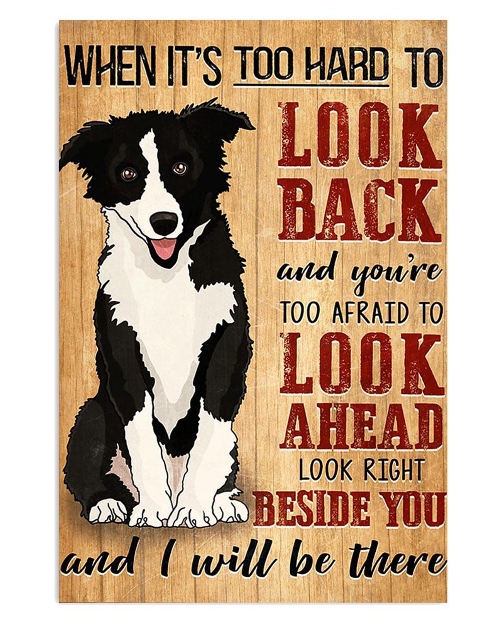 Cute Border Collie Dog Right Beside You Puppies Merle Collie Lover Poster