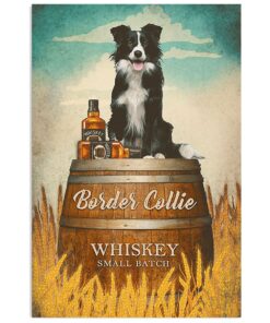Cute Border Collie Dog Whiskey Collie Puppies Merle Collie Lover Poster