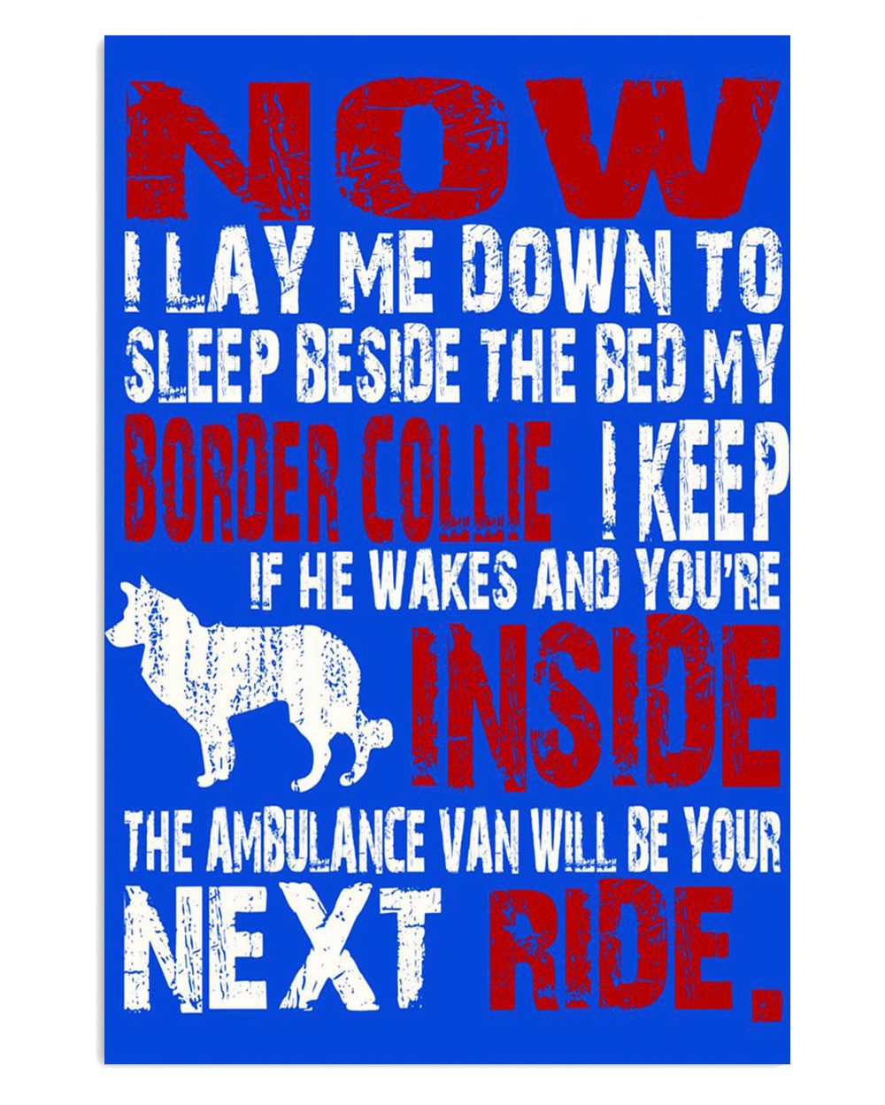 Cute Border Collie Dog Your Next Ride Puppies Merle Collie Lover Poster