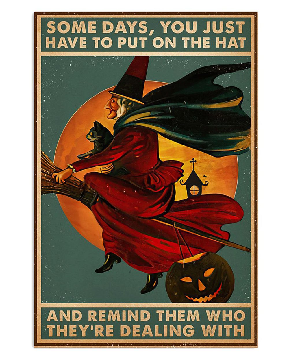 Cute Cat Funny Cat Haloween Witch Cat Kitties Lover Poster