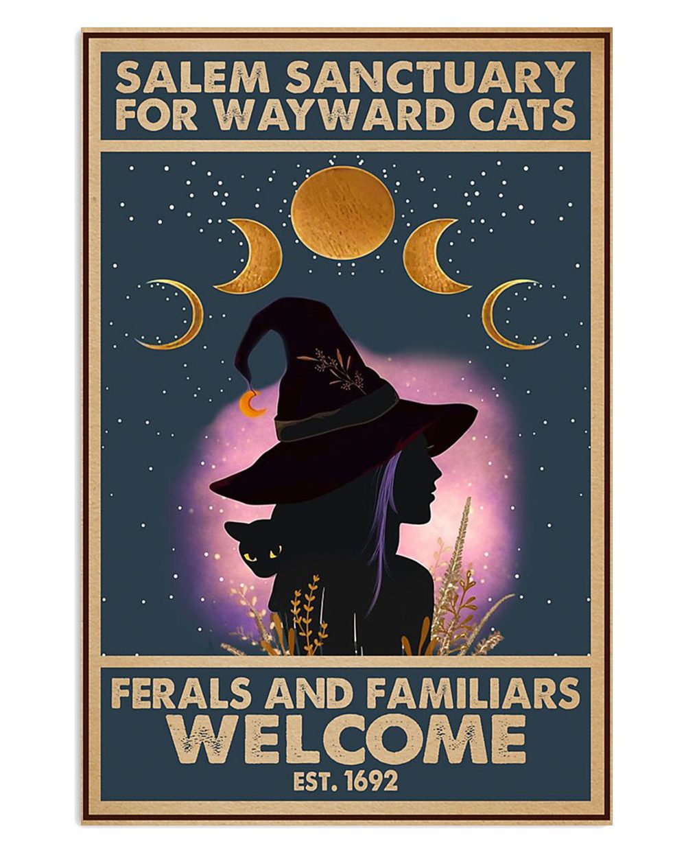 Cute Cat Salem Sanctuary Black Cat Witch Cat Kitties Lover Poster