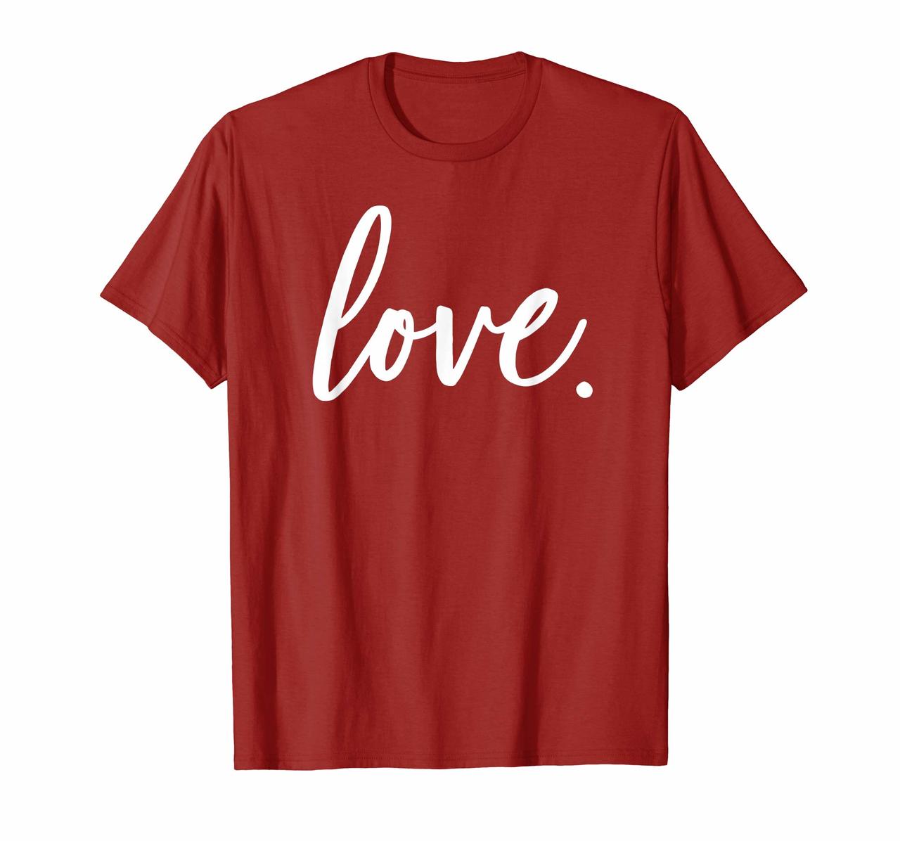 Cute Cursive Love Valentines Day Red T Shirt Top For Women Hoodies