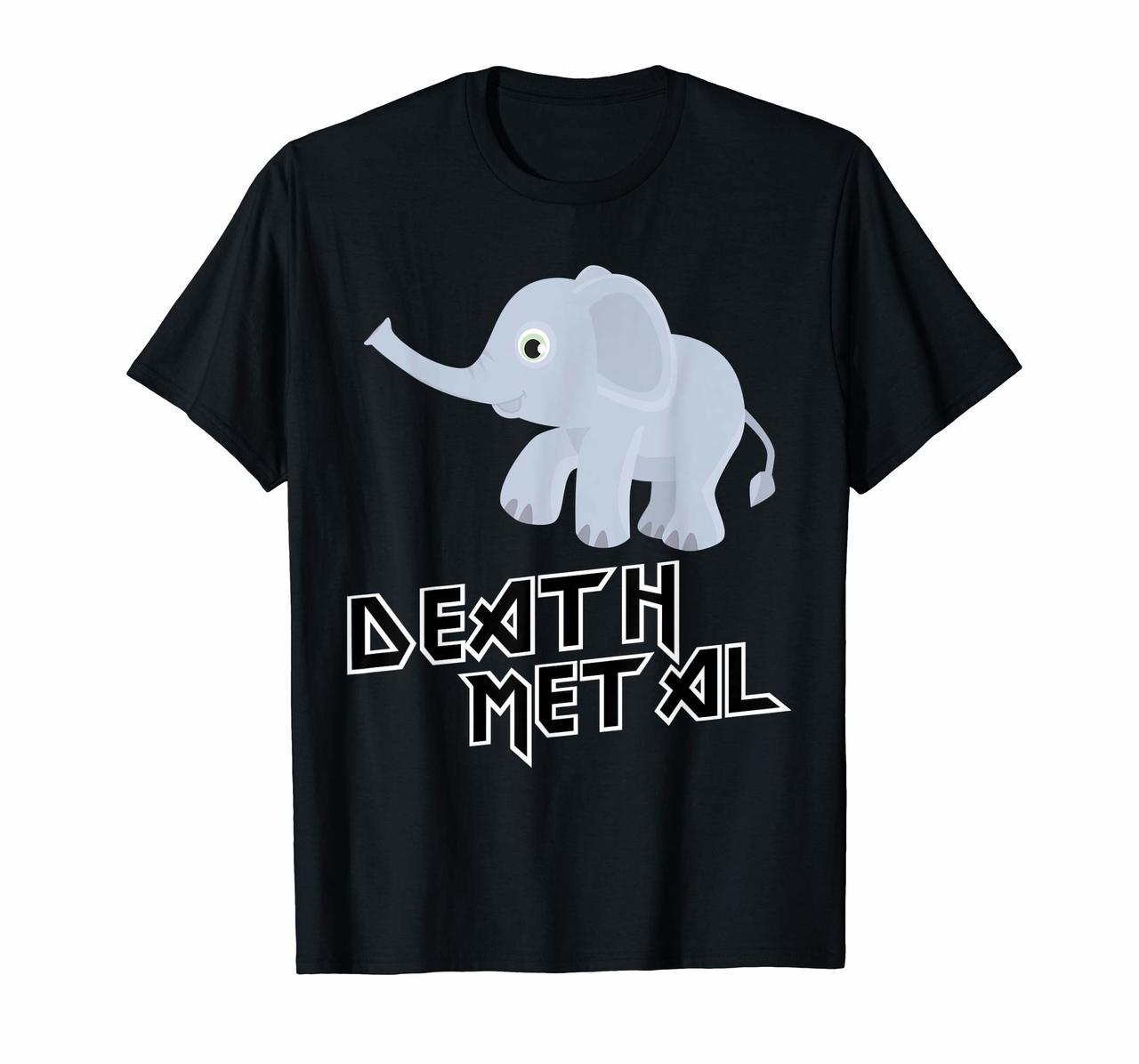 Cute Death Metal Elephant Cartoon Animal Music TShirt Gift Hoodies