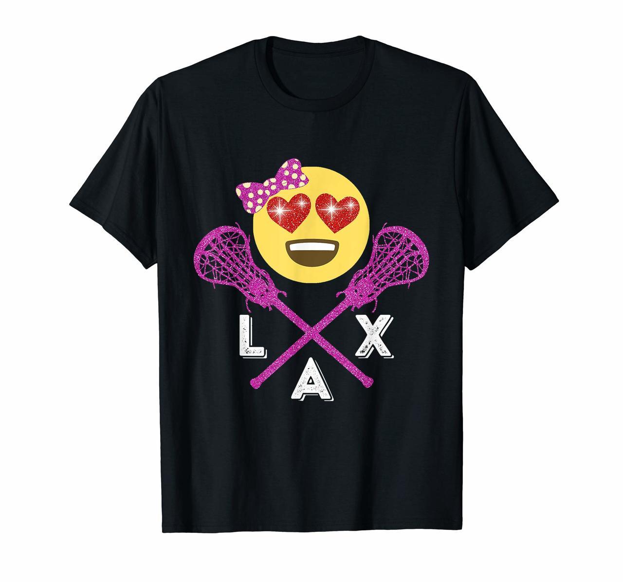 Cute Emoji Shirt Lacrosse Player T-Shirt for Girls and Teens Hoodies