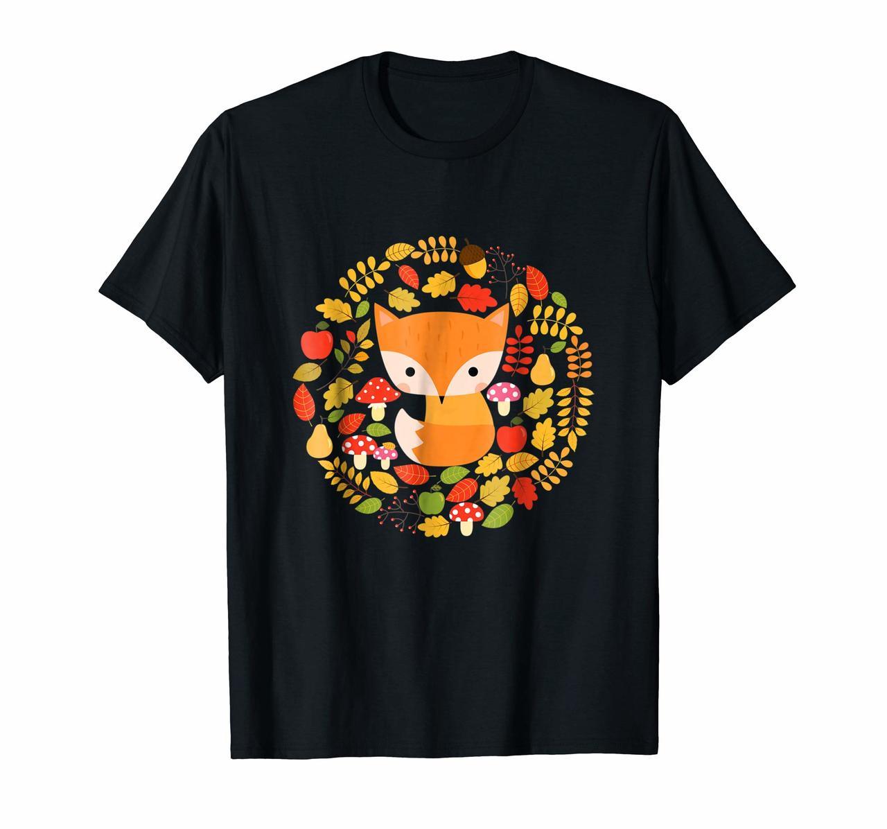 Cute Fox Shirt - Woodland Animal Art Tee Shirt Hoodies