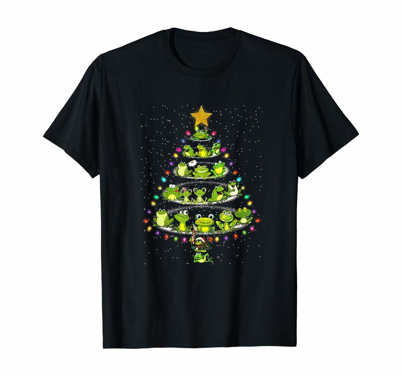 Cute Frog Christmas Tree Gift Decor Xmas Tree T-Shirt Hoodies