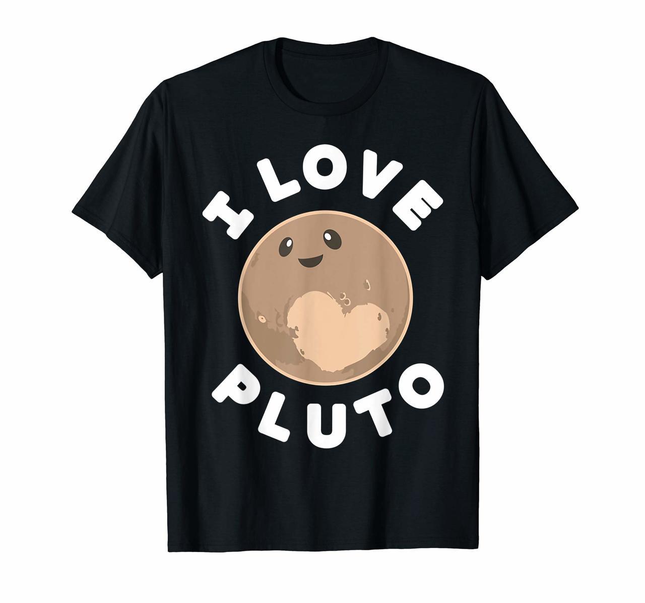 Cute Funny I Love Planet Pluto Dwarf Planet T-Shirt Hoodies
