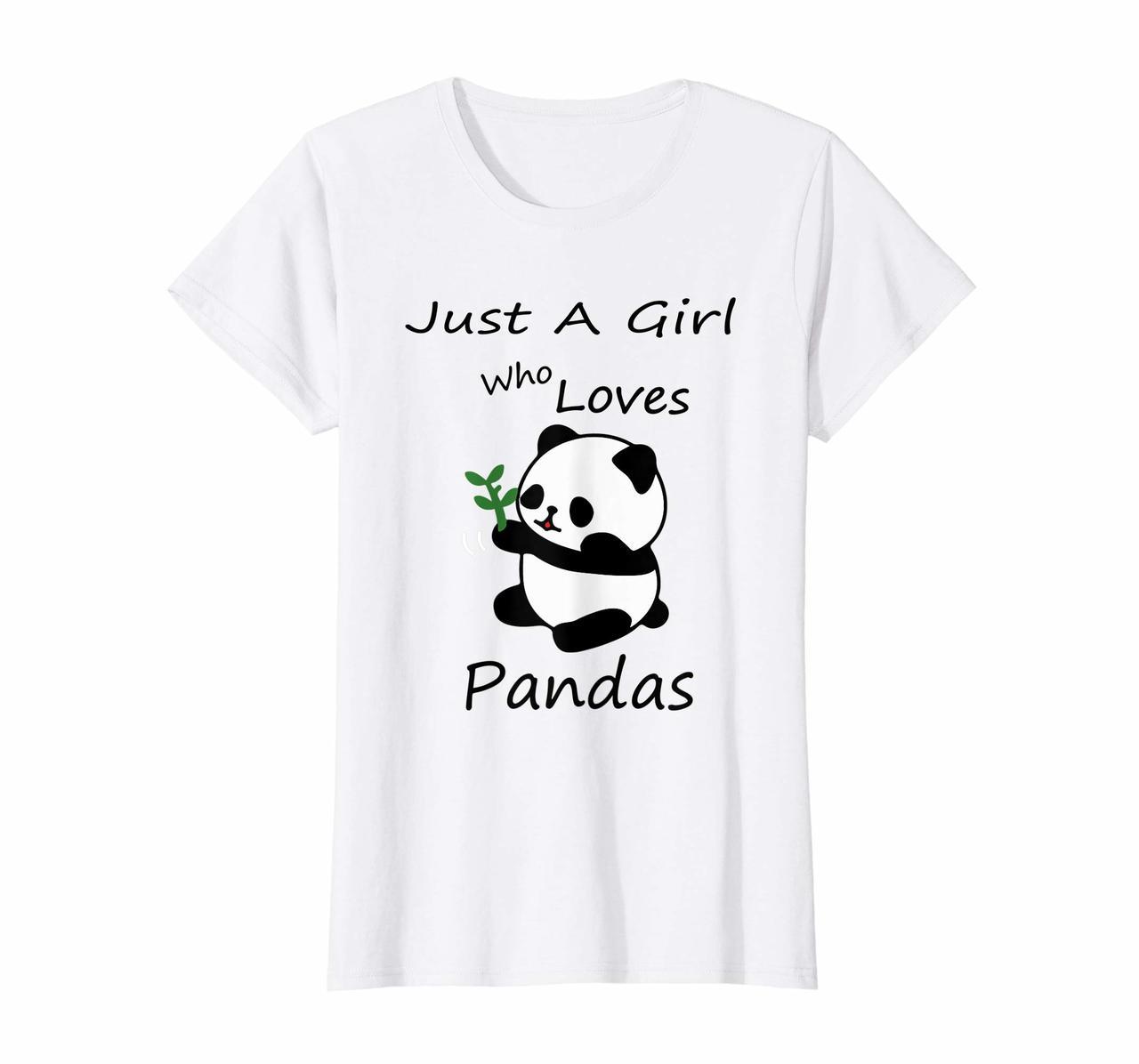 Cute funny panda Just a girl who loves pandas gift tshirt Hoodies