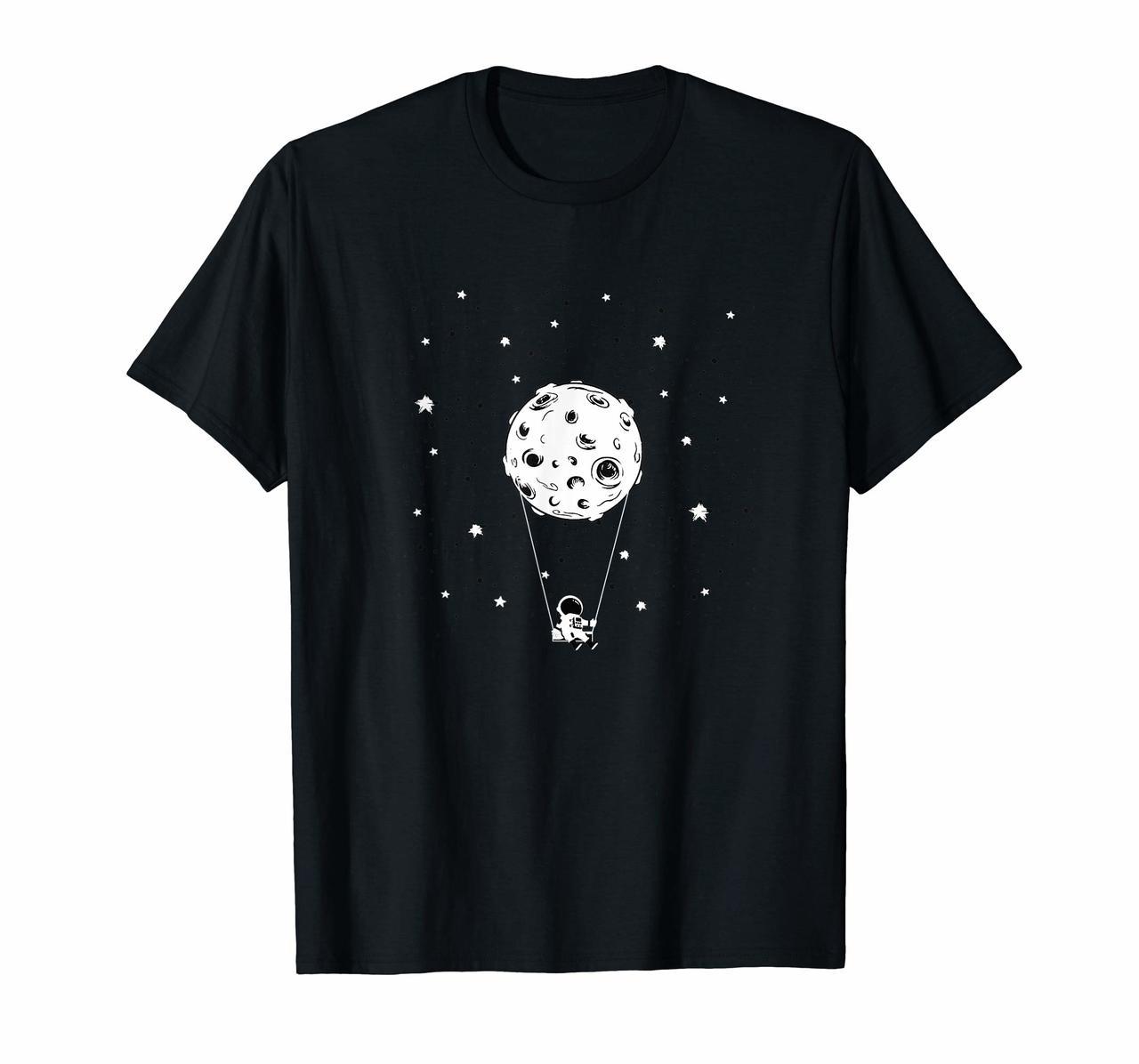 Cute Galactic Astronaut Stars Moon Meteorite Galaxy T-Shirt Hoodies