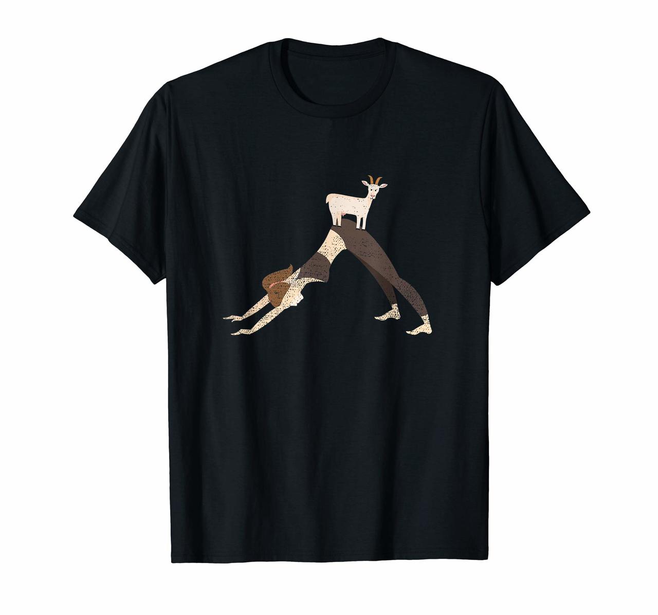 Cute Goat Yoga T-Shirt - Downward Facing Dog Yoga Pose Hoodies