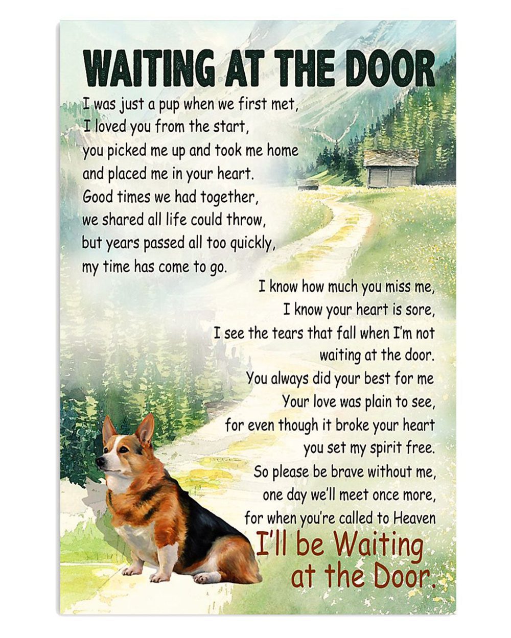 Cute Pembroke Welsh Corgi Memorial Dog Corgi Lover Poster