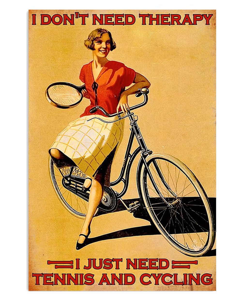 Cycling Mountain Biking Woman Loves Tennis And Cycling Cycler Poster