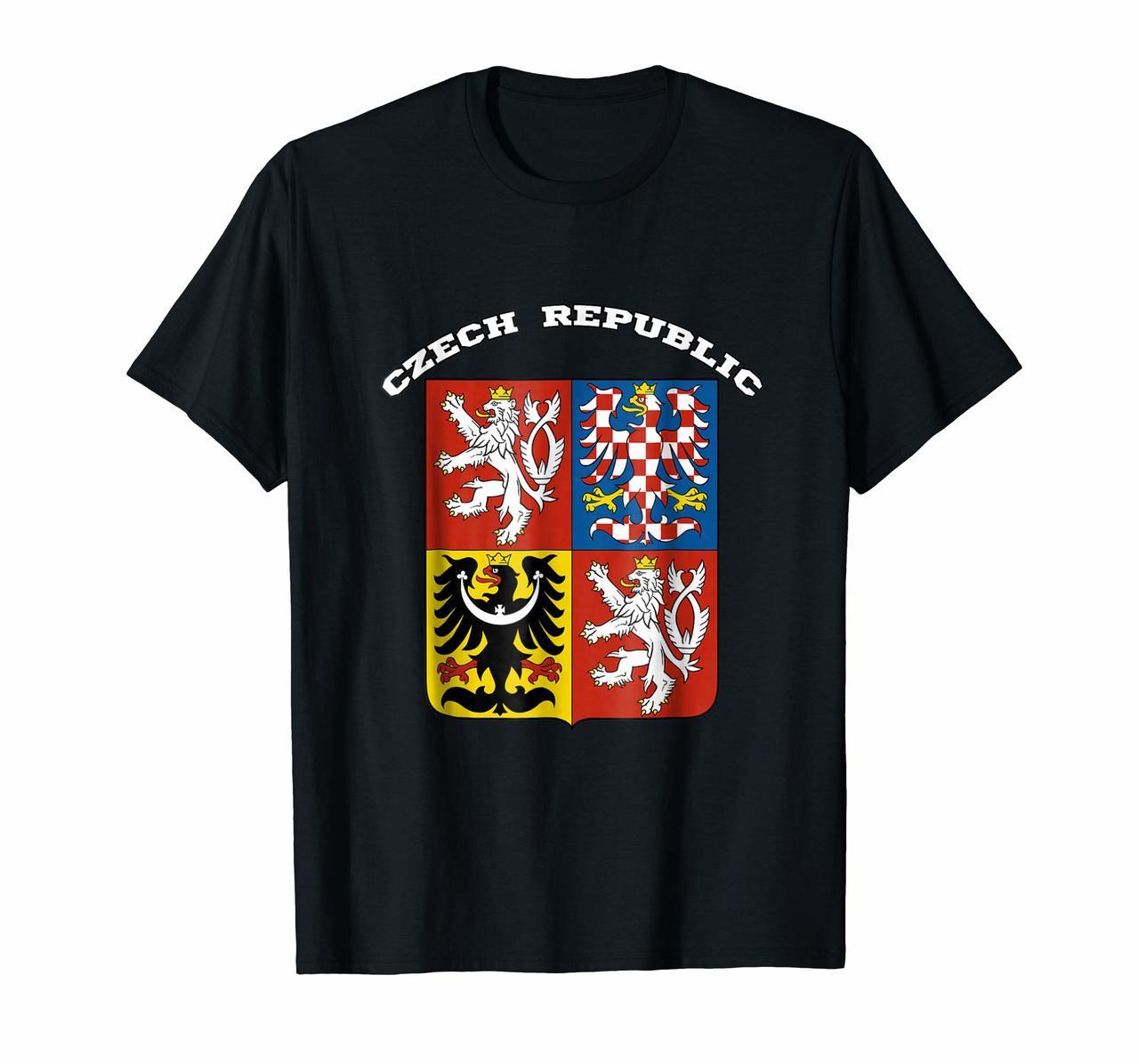 Czech Republic T-shirt Coat of arms Tee Flag souvenir Prague Hoodies