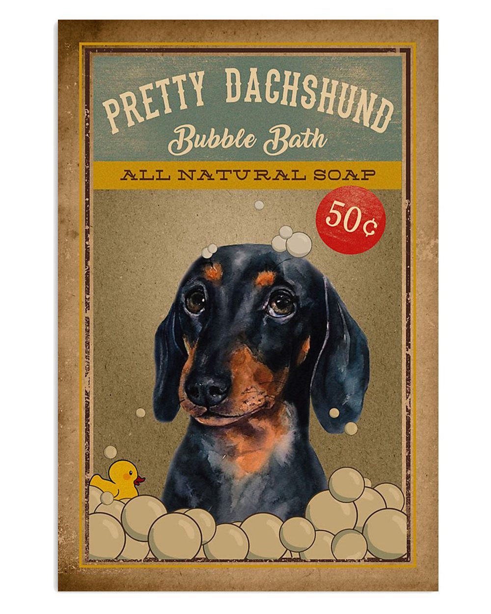 Dachshund Bubble Bath Gift For Dachshund Dog Puppies Lover Poster