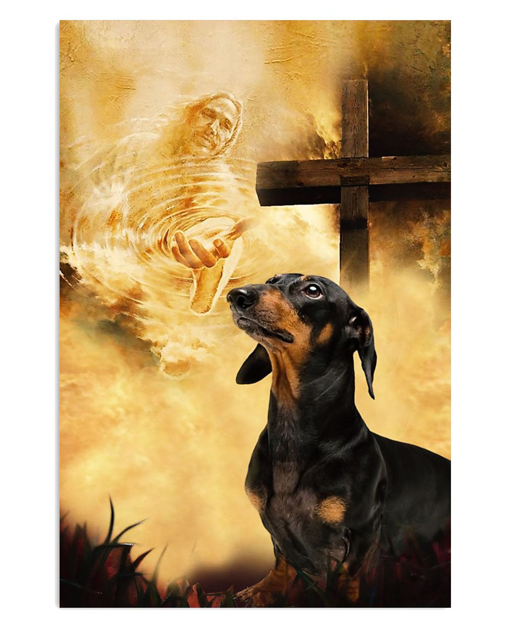 Dachshund God's Hands Gift For Dachshund Dog Puppies Lover Poster