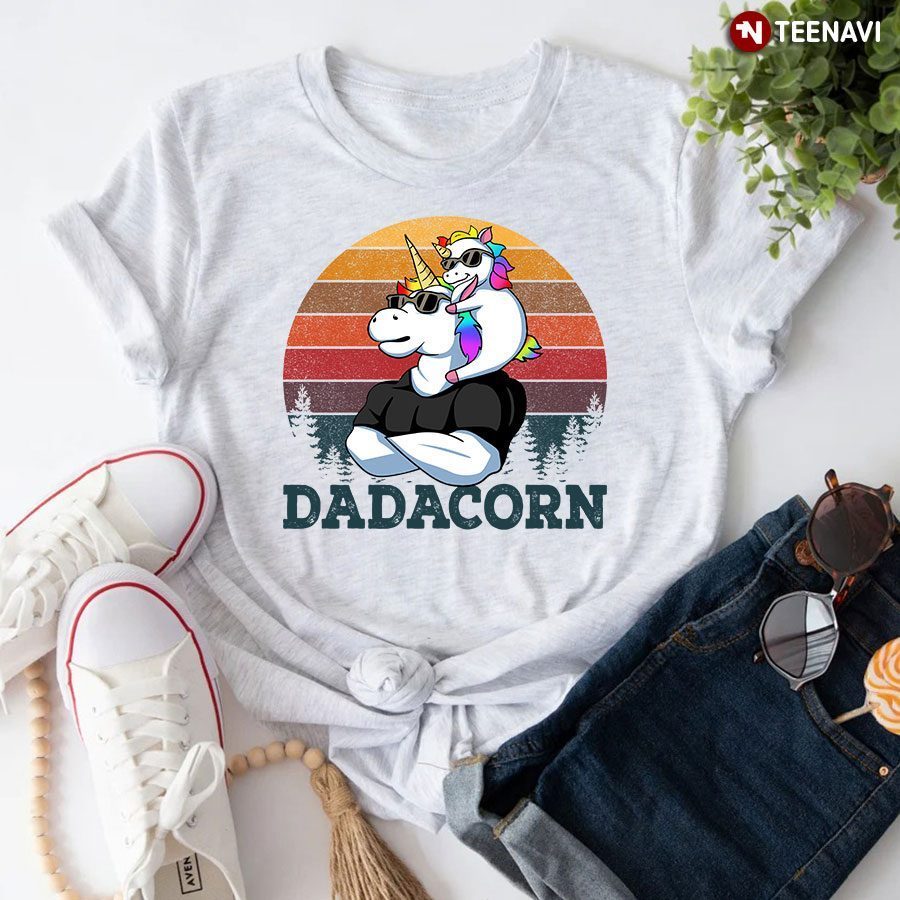 Dadacorn Daddycorn Gifts Unicorn DadShirt