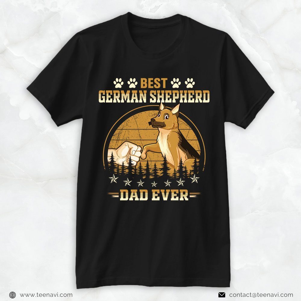 Dog Dad Shirt, Vintage Best German Shepherd Dad EverShirt