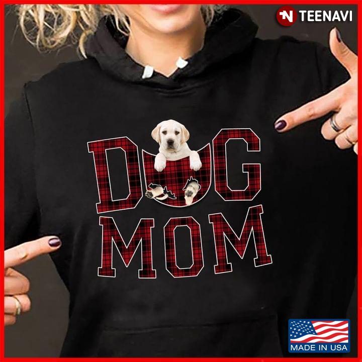 Dog Mom Buffalo Plaid Labrador Retriever in Pocket for Dog LoverShirt