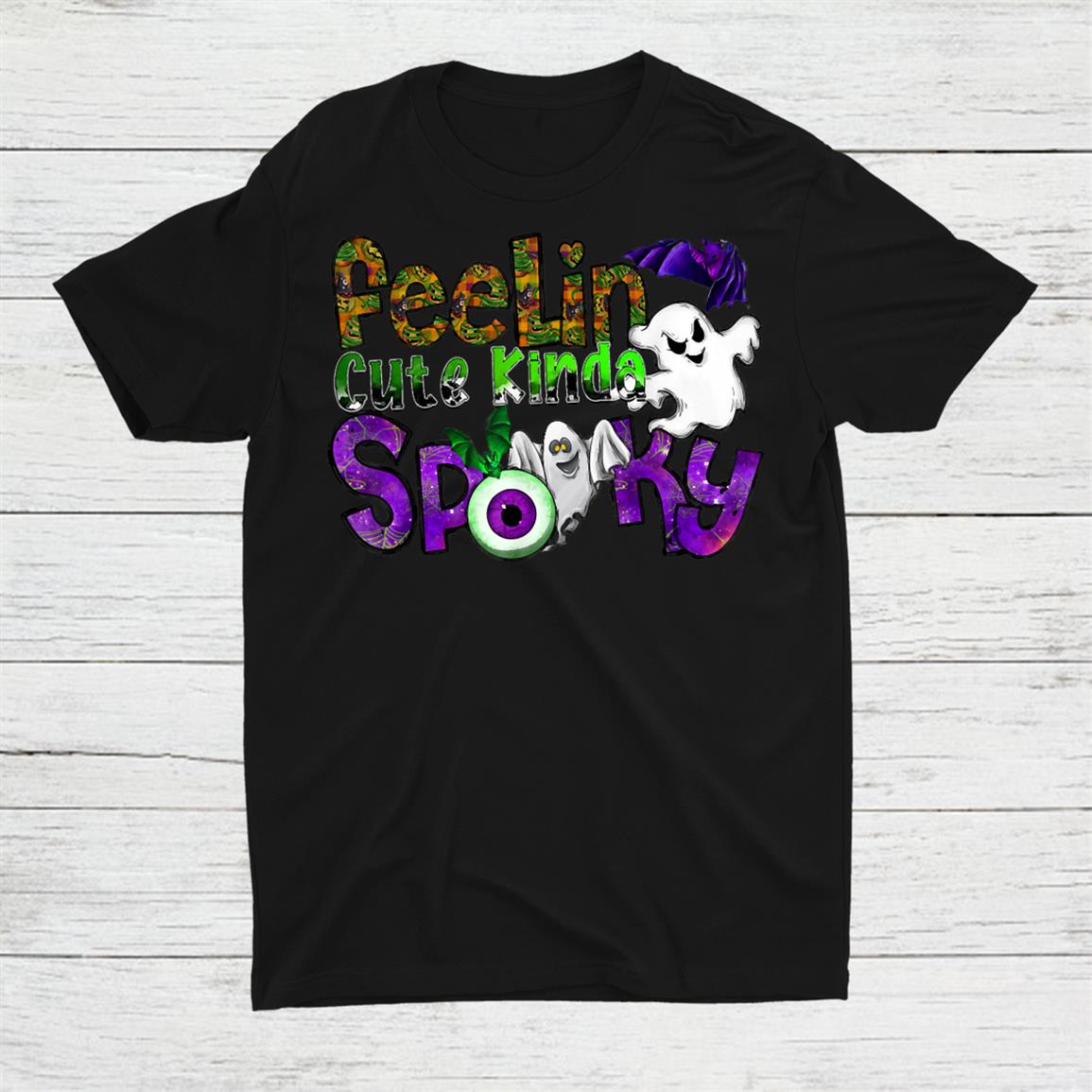 Feelin Cute Kinda Spooky Hippie Halloween Ghost Boo Spooky Shirt
