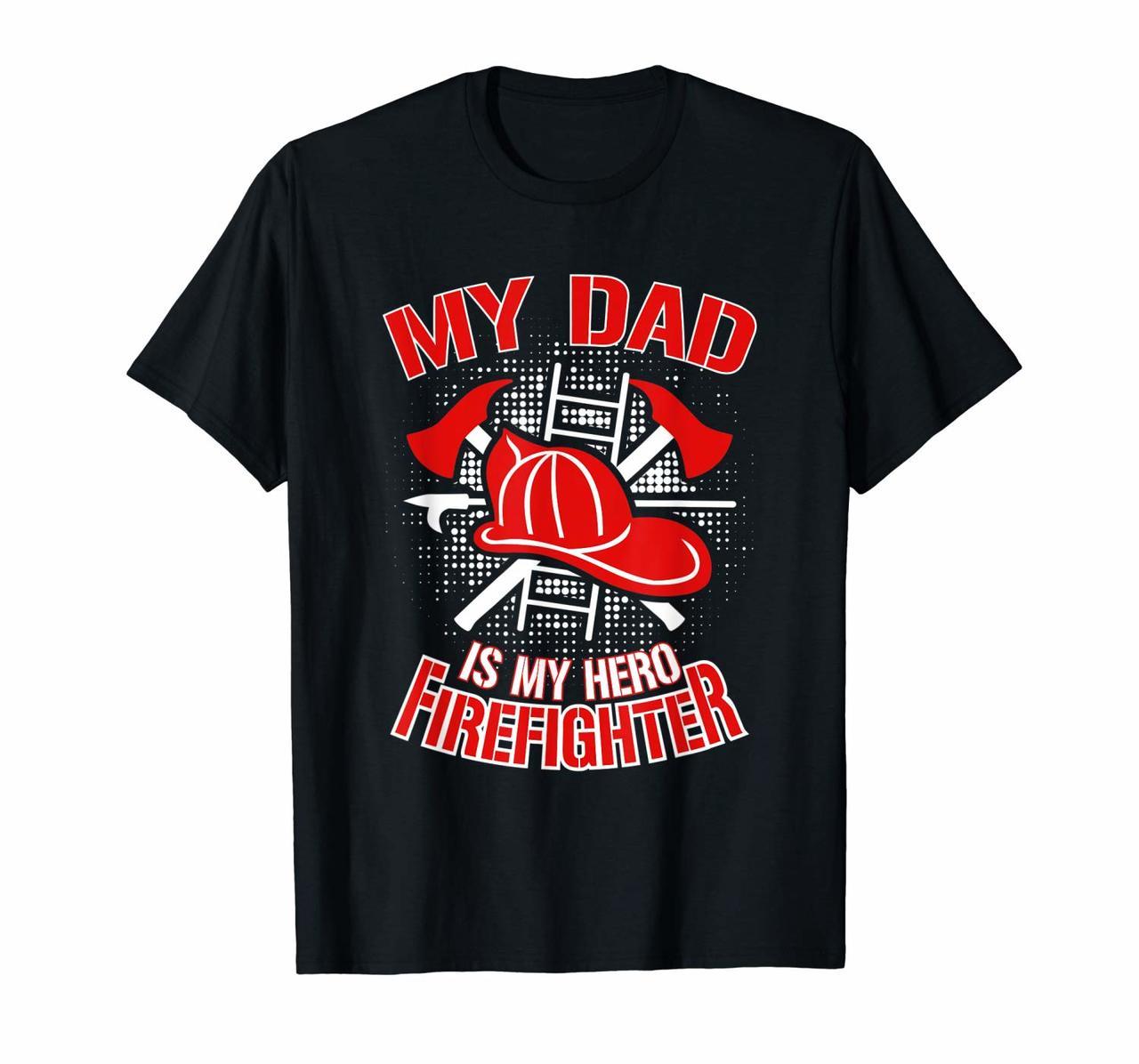 Firefighter Hero Dad T Shirt Gift Thin Red Line Family Shirt Hoodies