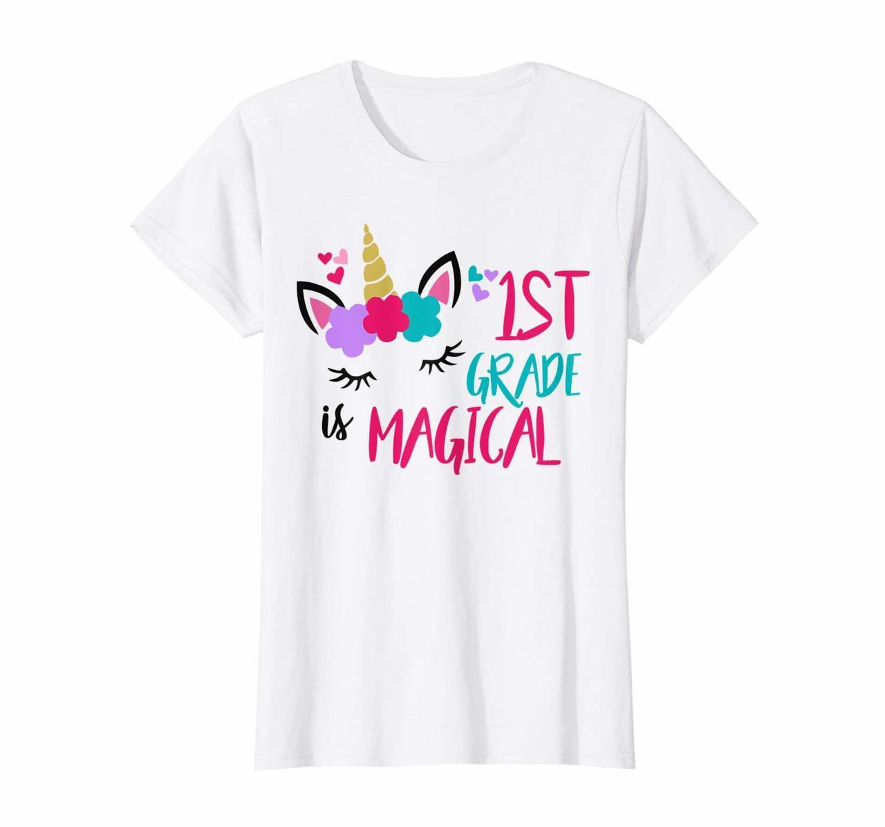 First Grade Unicorn Back to School Girls 1st Grade Hoodies