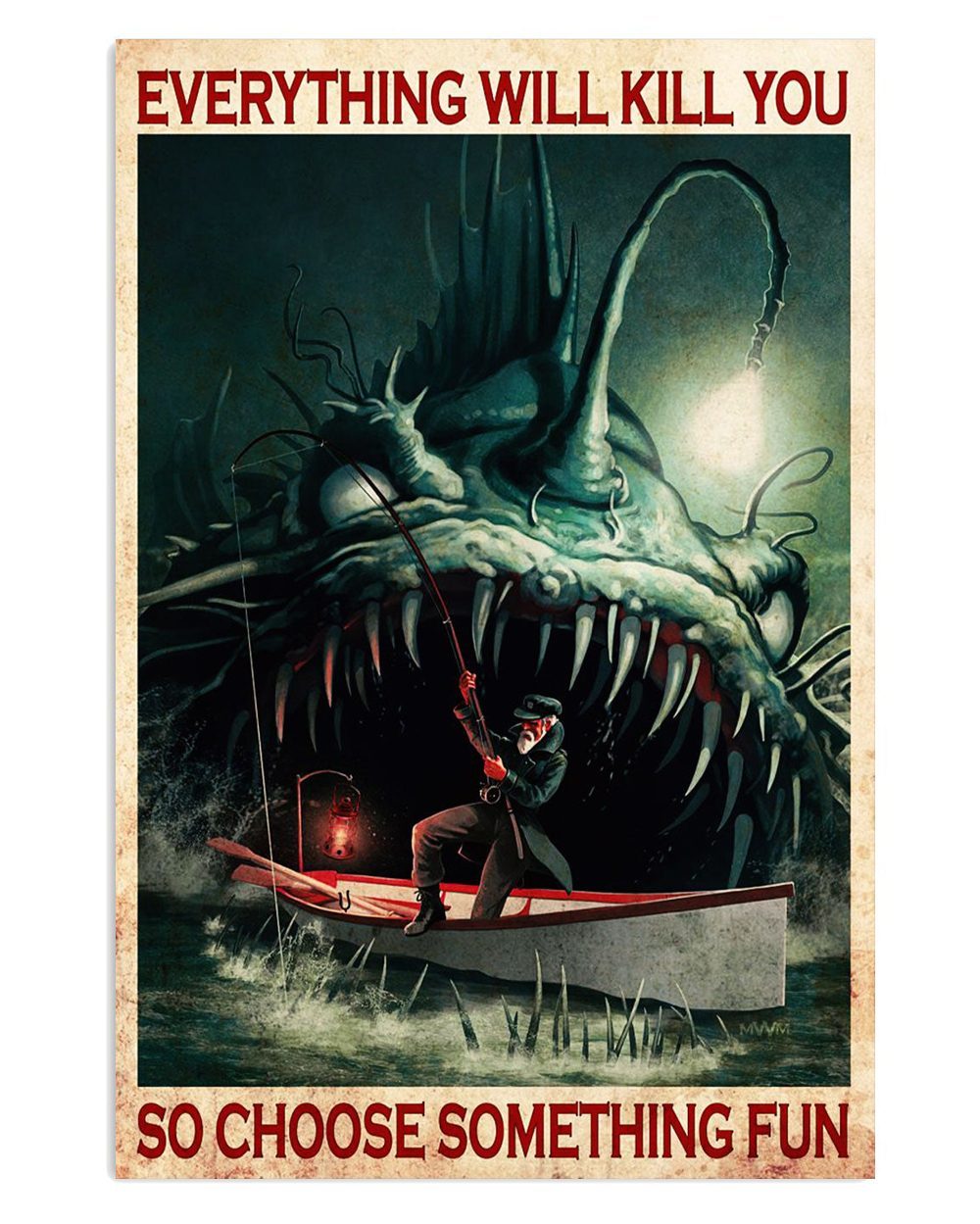 Fishing Choose Something Fun Vintage Gift For Fisherman Poster