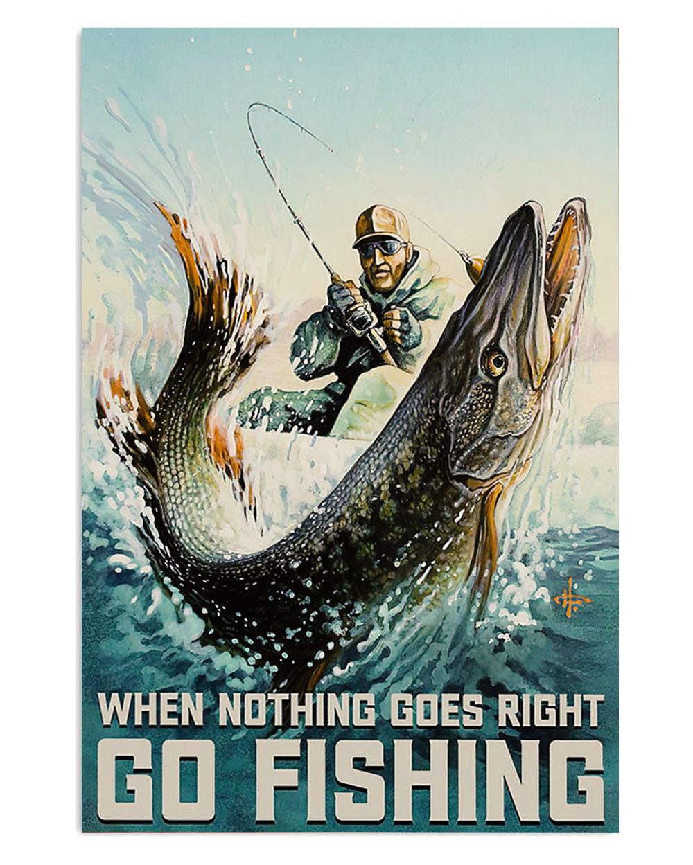 Fishing Room Prints Badass Quote Vintage Poster