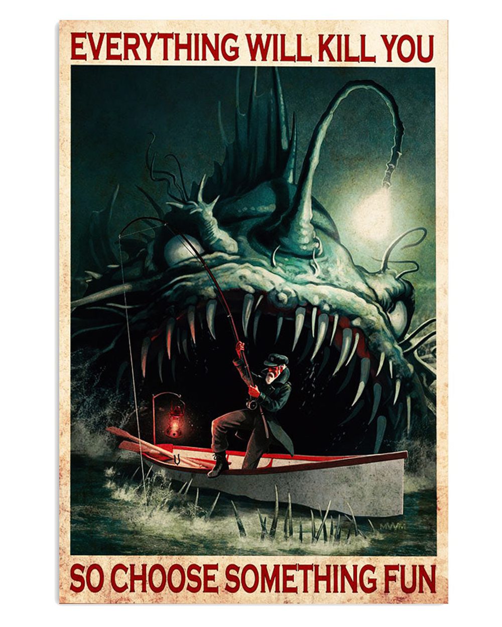 Fishing Room Prints Choose Something Fun Vintage Poster