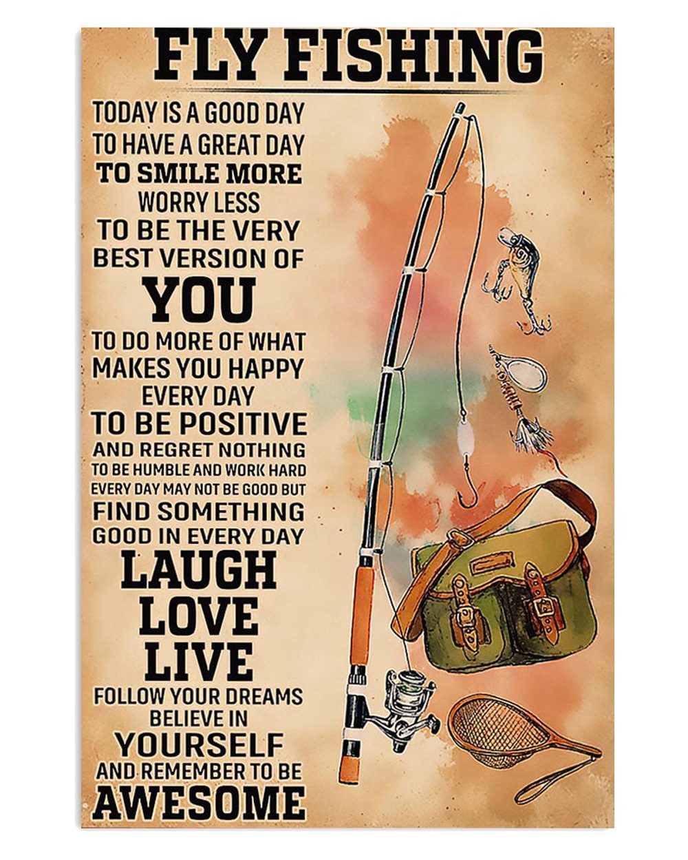 Fishing Room Prints Fly Fishing Vintage Poster