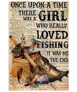 Fishing Room Prints Girl Loves Fishing Vintage Poster
