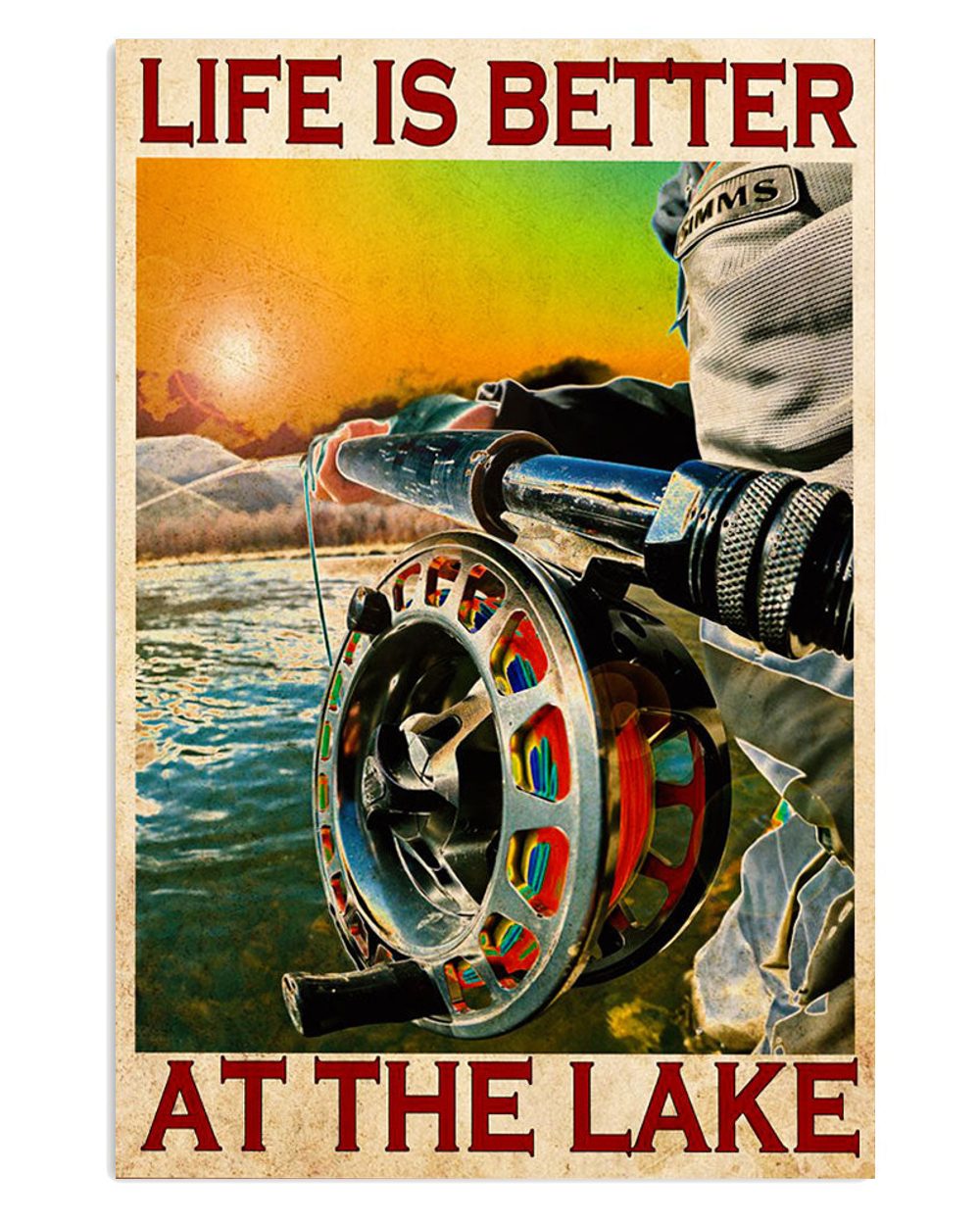 Fishing Room Prints Life At The Lake Vintage Poster