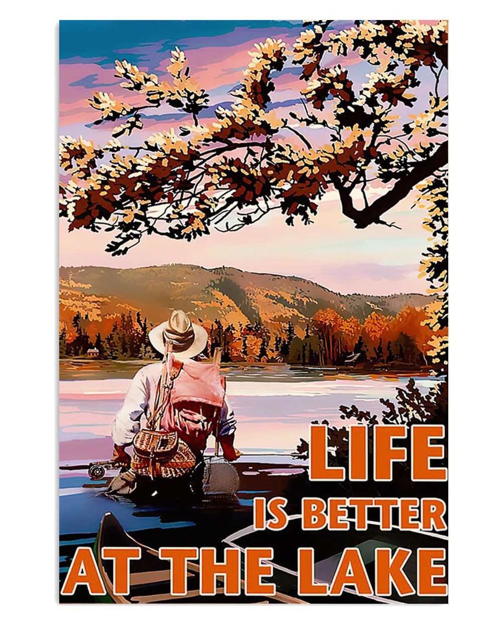 Fishing Room Prints Life Is Better At Lake Vintage Poster