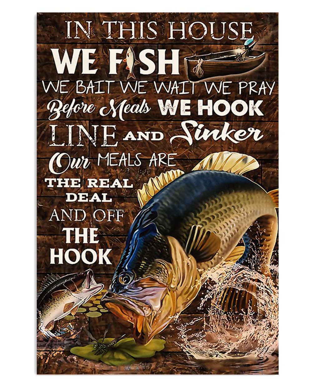 Fishing Room Prints We Fish Vintage Poster