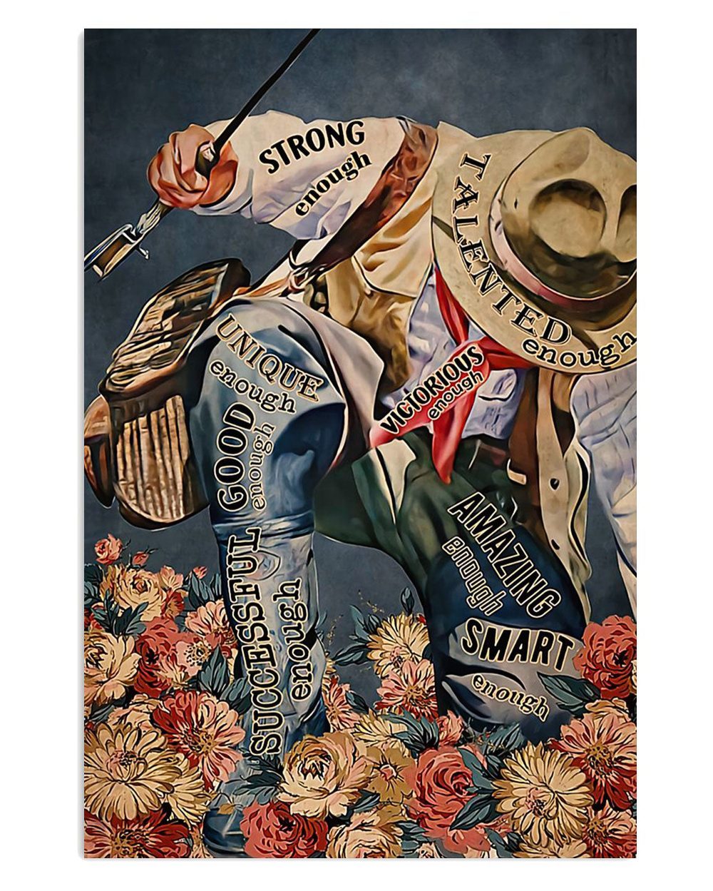Fishing Strong Smart Fisherman Vintage Gift For Fisherman Poster