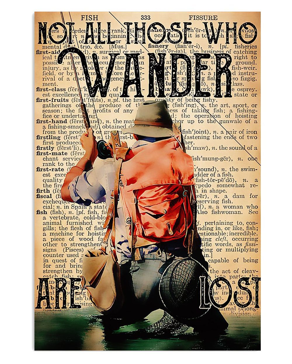 Fishing Wanderer Vintage Gift For Fisherman Poster