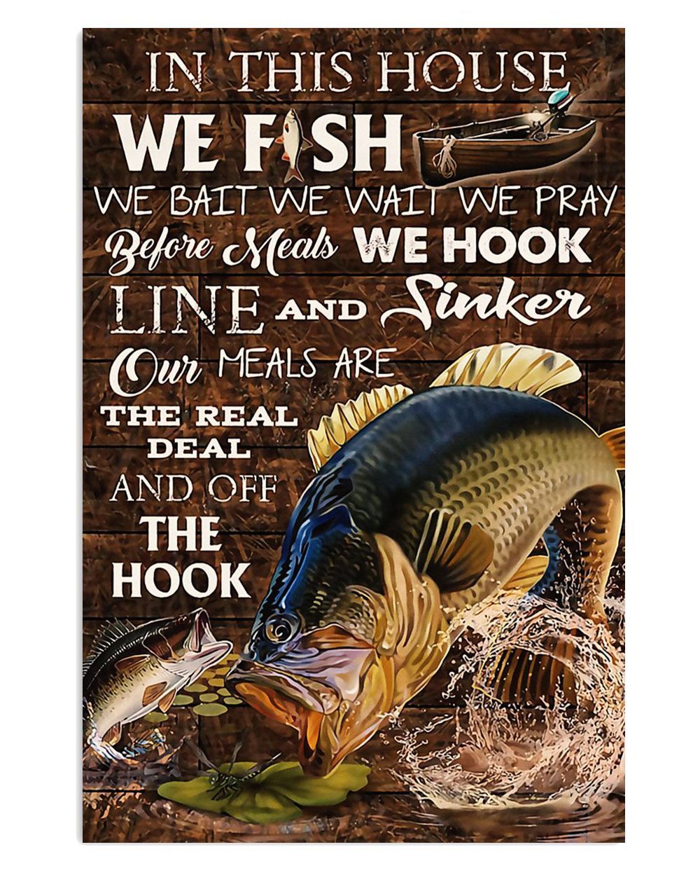 Fishing We Fish Vintage Gift For Fisherman Poster
