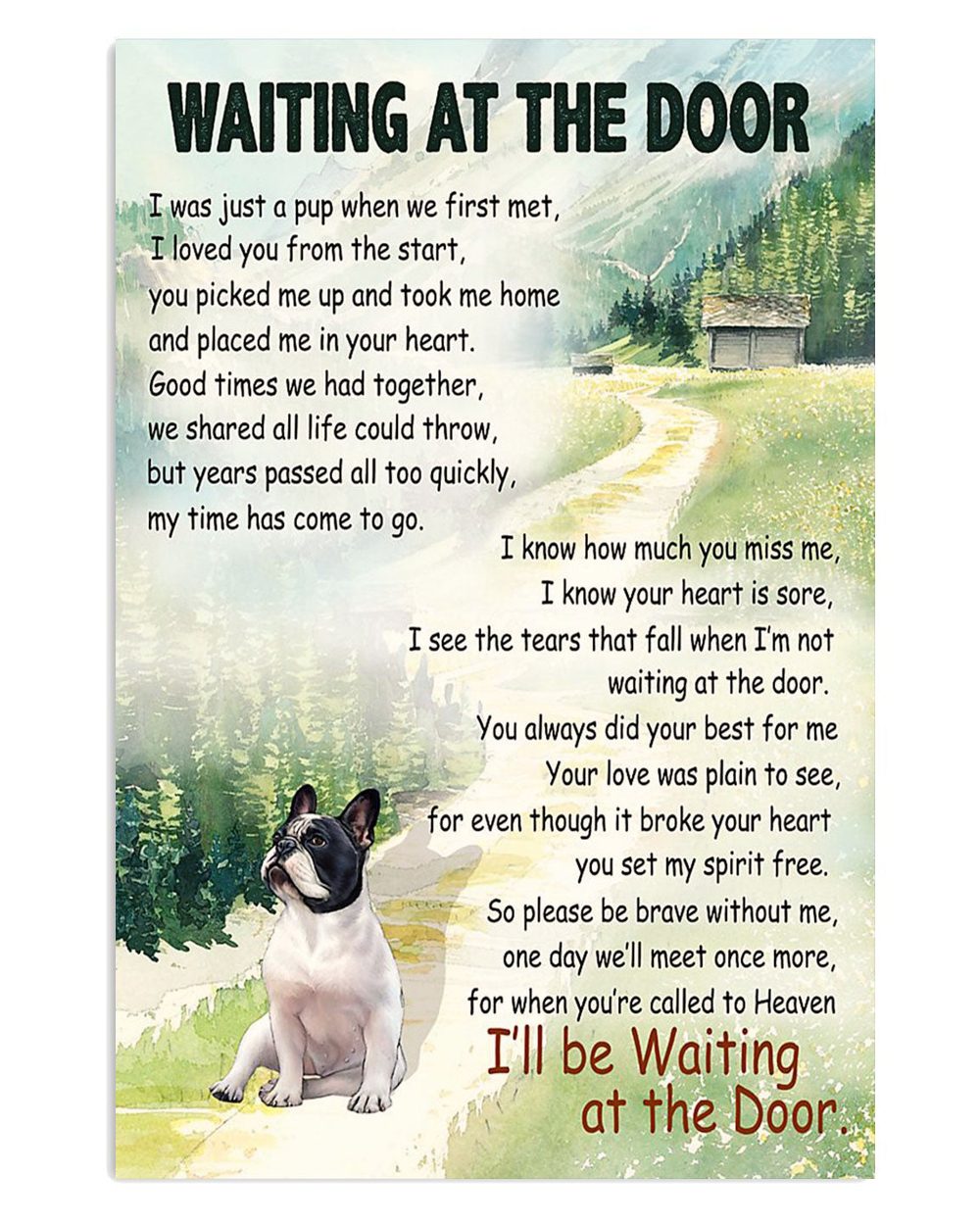 French Bulldog Dog Memorial French Bulldog Lover Mom Dad Poster