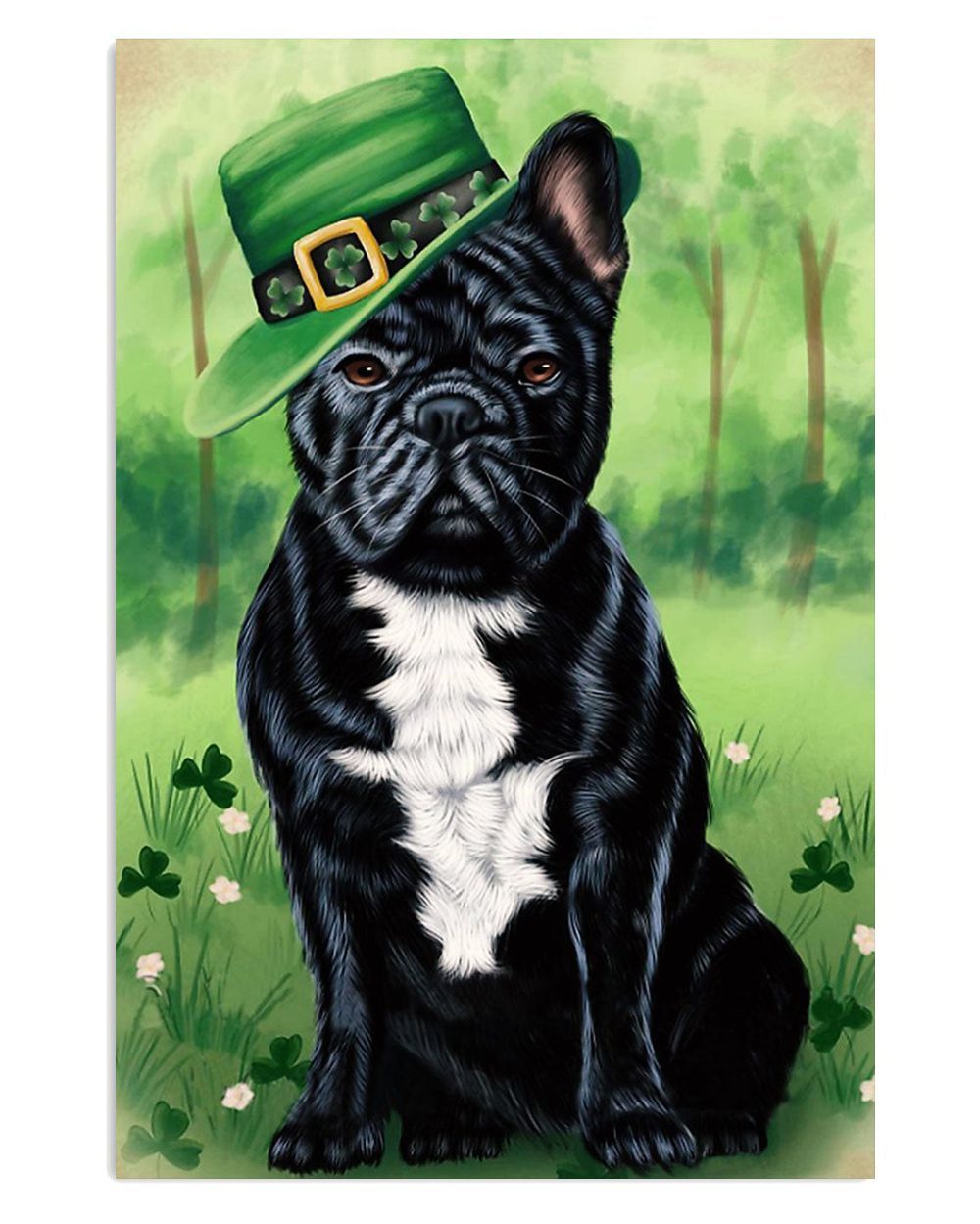 French Bulldog St.patrick's Day French Bulldog Lover Mom Dad Poster