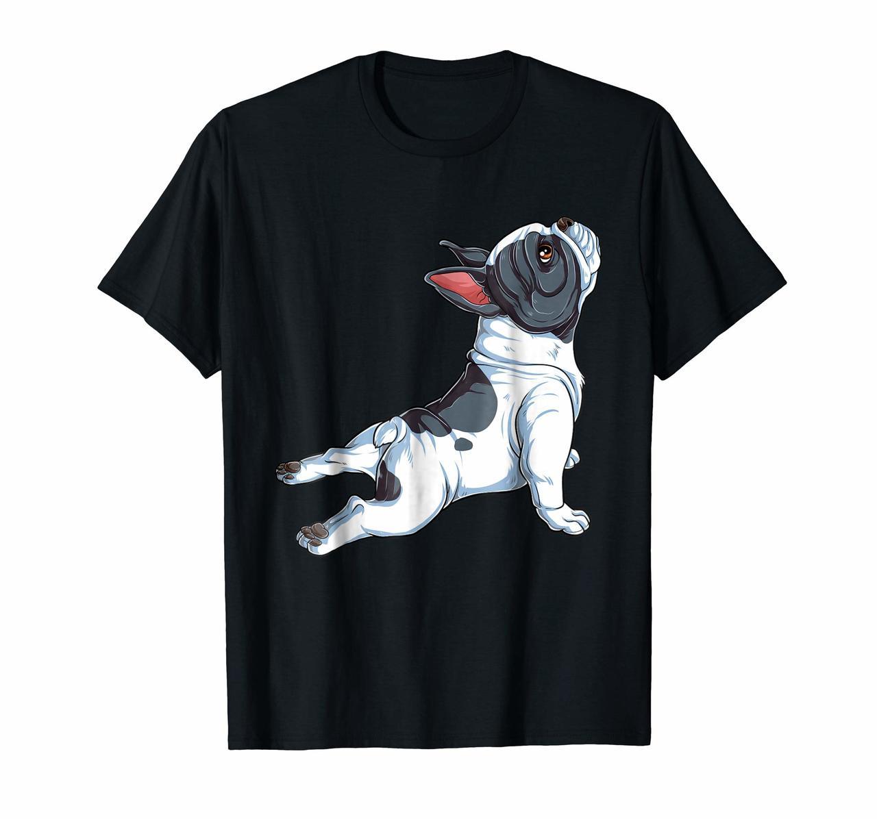 French Bulldog Yoga T shirt Frenchie Namaste Men Funny Gift Hoodies