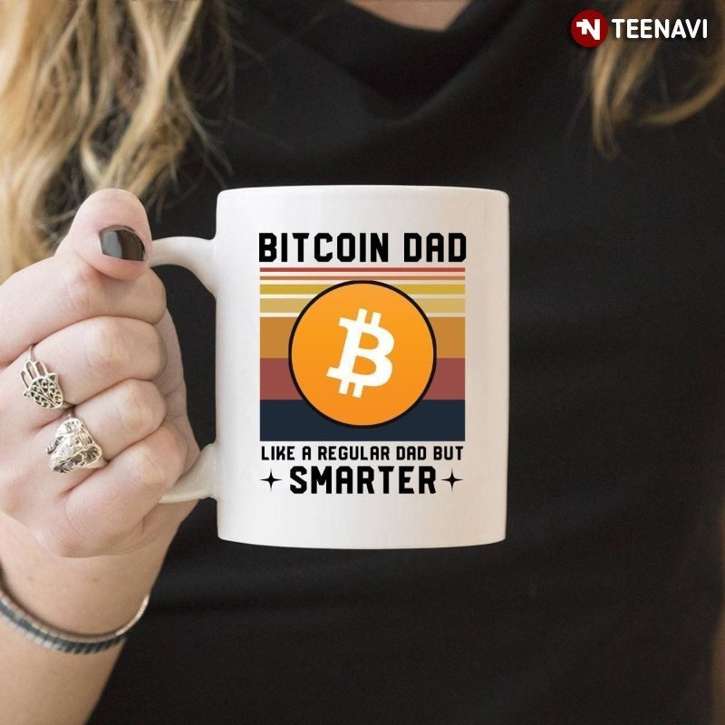 Funny Bitcoin Dad Mug, Bitcoin Dad Like A Regular Dad But SmarterShirt
