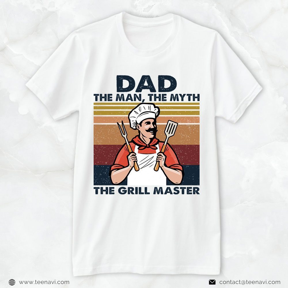 Funny Dad Shirt, Vintage Dad The Man The Myth The Grill MasterShirt