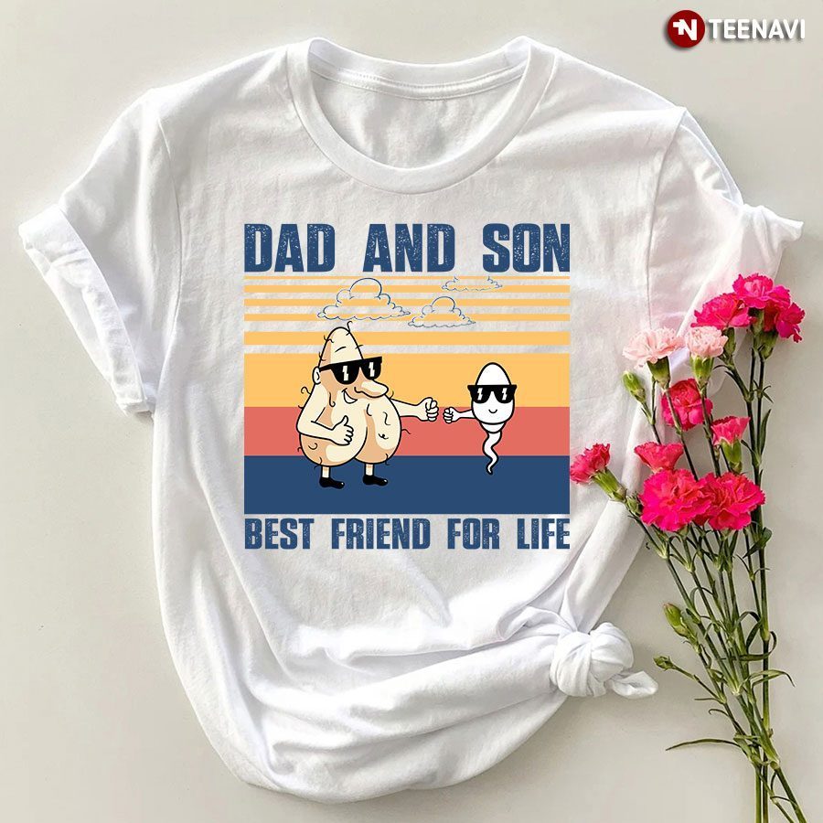 Funny Dad Son Shirt, Vintage Dad And Son Best Friend For LifeShirt