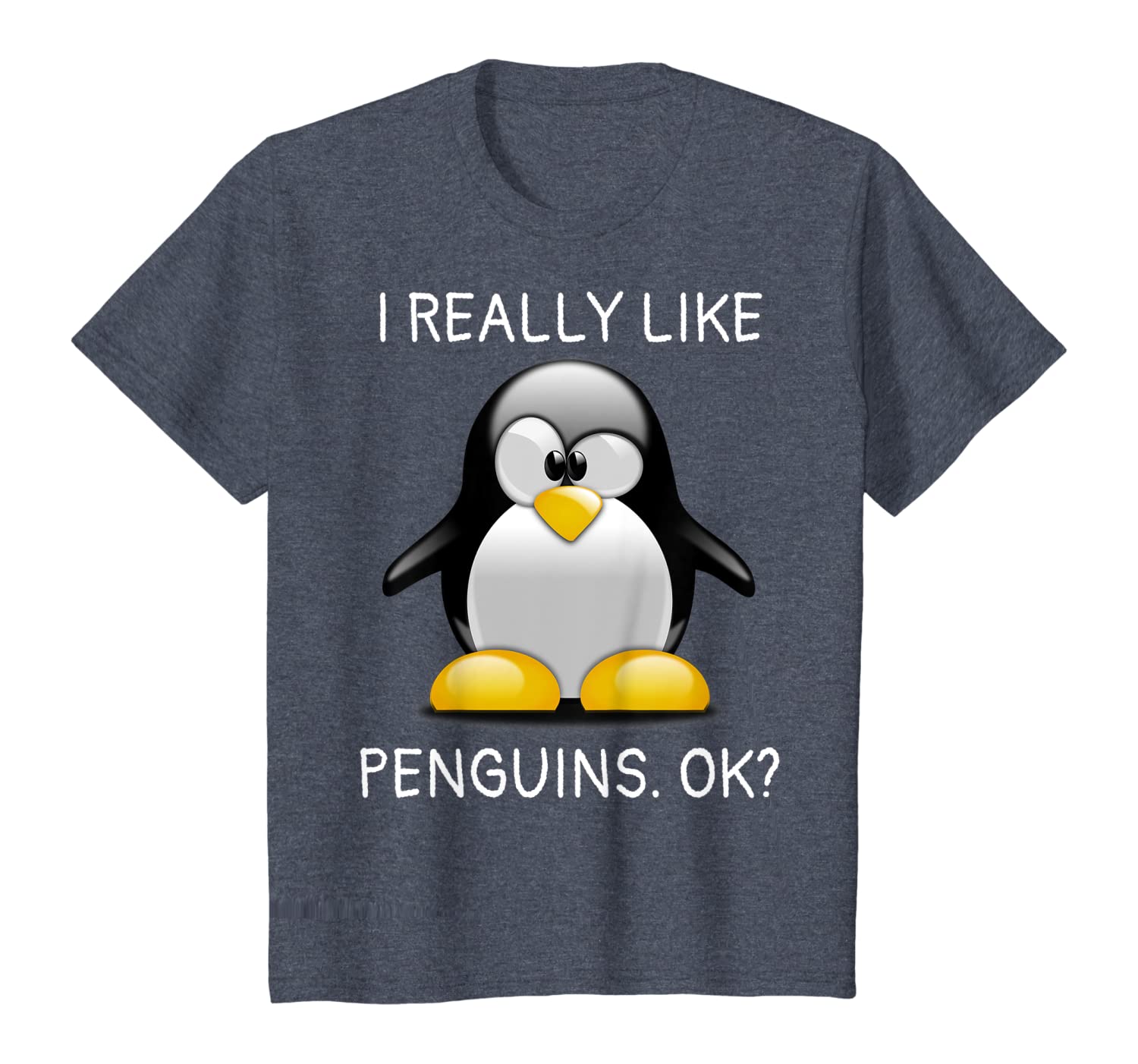Funny Penguin I Really Like Penguins Ok Gift Boys Girls Kids T-Shirt Hoodies