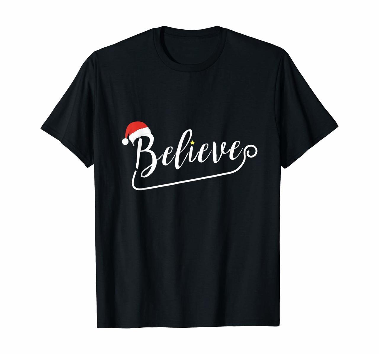 Funny Polar Express Believe Pajamas Santa Hat Christmas Gift T-Shirt Hoodies