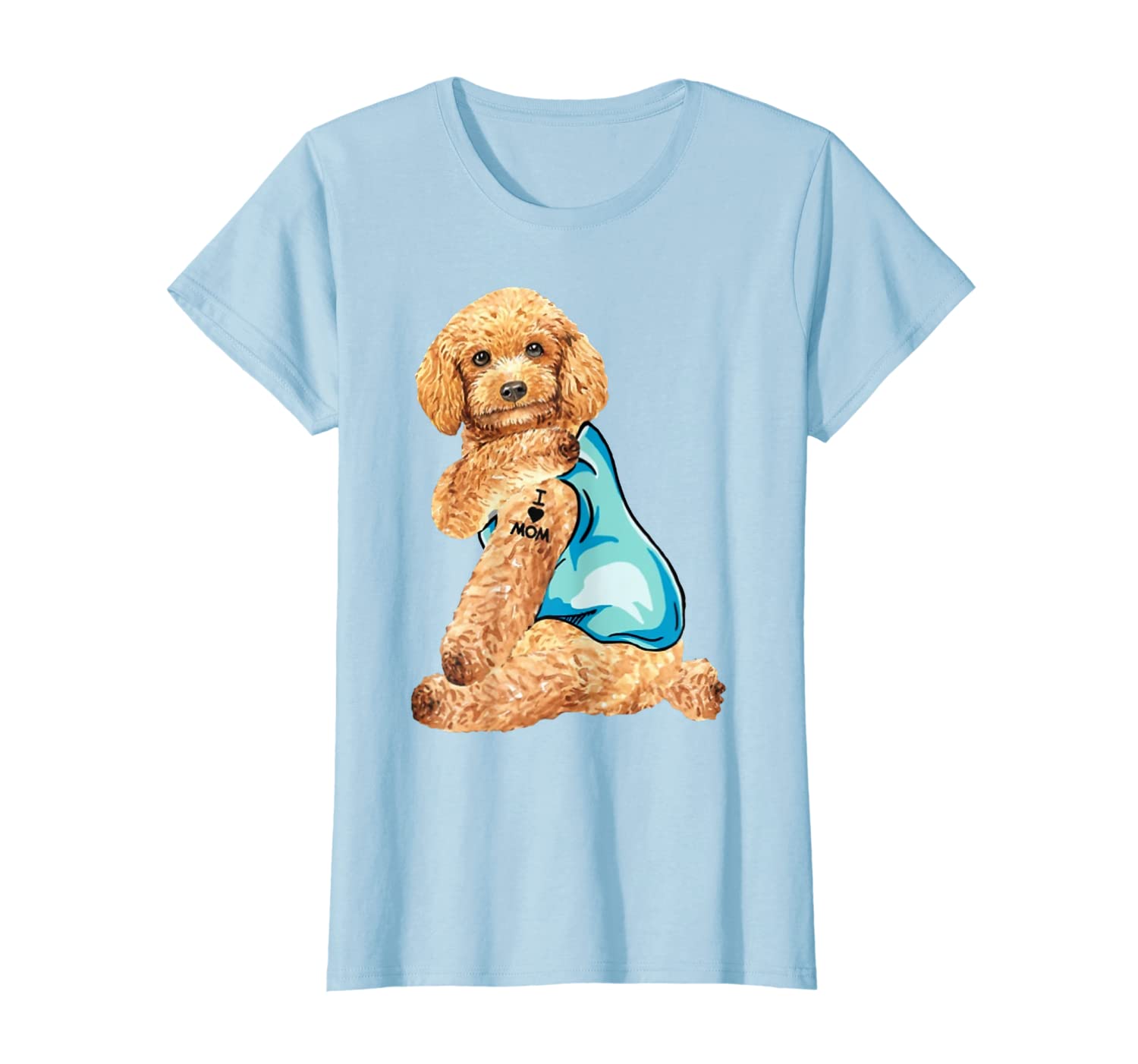 Funny poodle Dog I Love Mom Tattoo poodle Lover Gift T-Shirt Hoodies