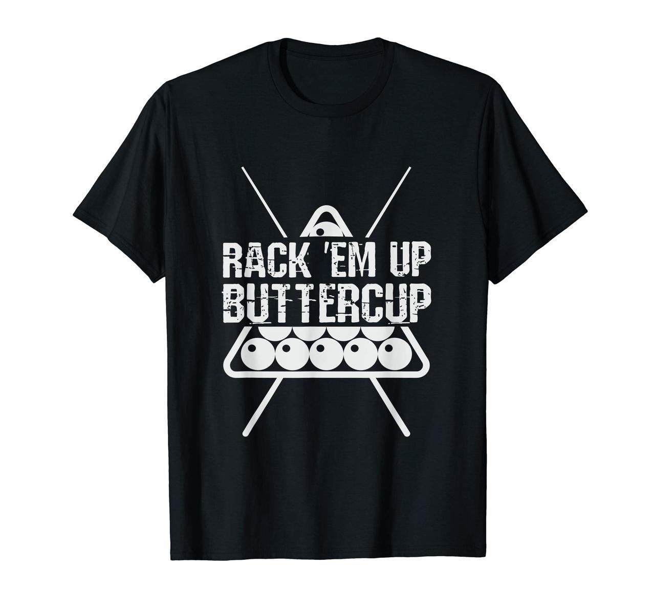 Funny Pool Billards Shirt - Rack Em Up Buttercup Hoodies