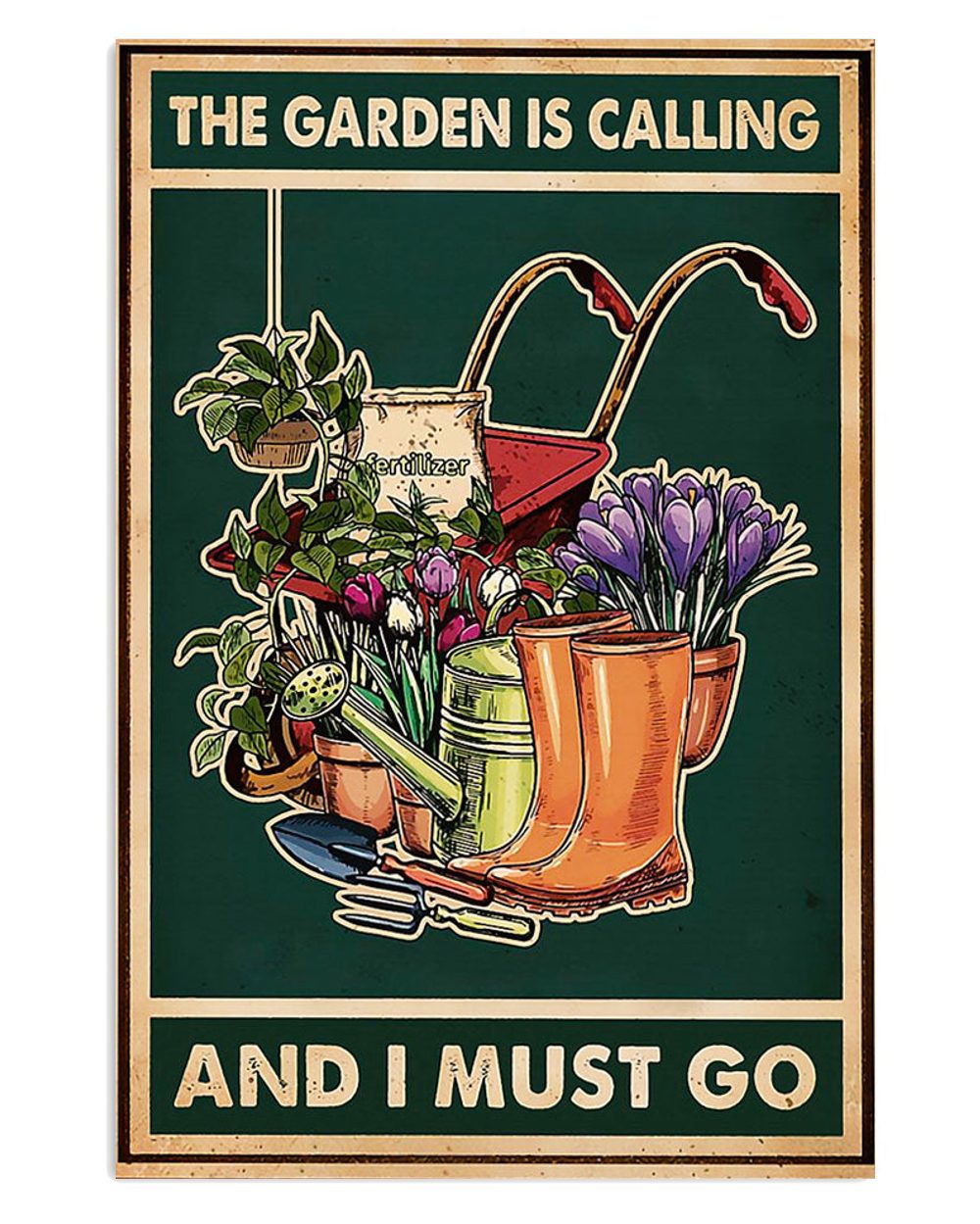 Gardening Garden Is Calling Gift For Gardener Plants Lover Poster