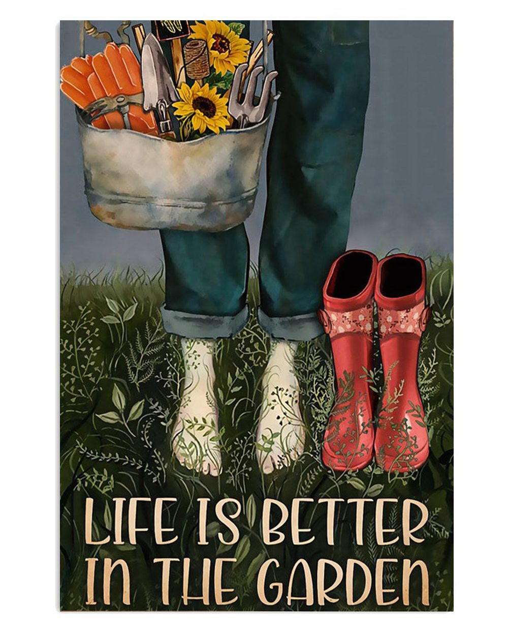 Gardening Life Is Better In Garden Gift For Gardener Plants Lover Poster