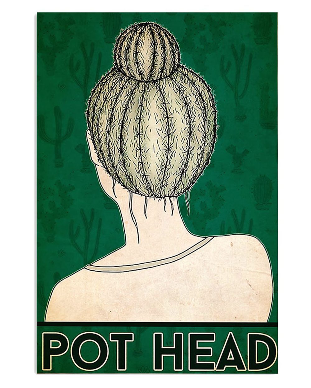 Gardening Pot Head Gift For Gardener Plants Lover Poster